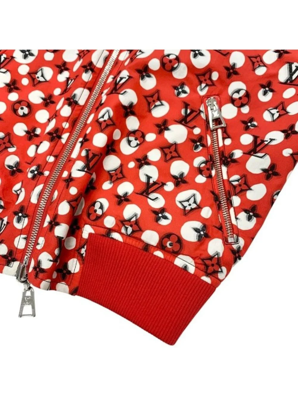 Louis Vuitton Black Red Yayoi Kusama Monogram Infinity Dot Jacket White